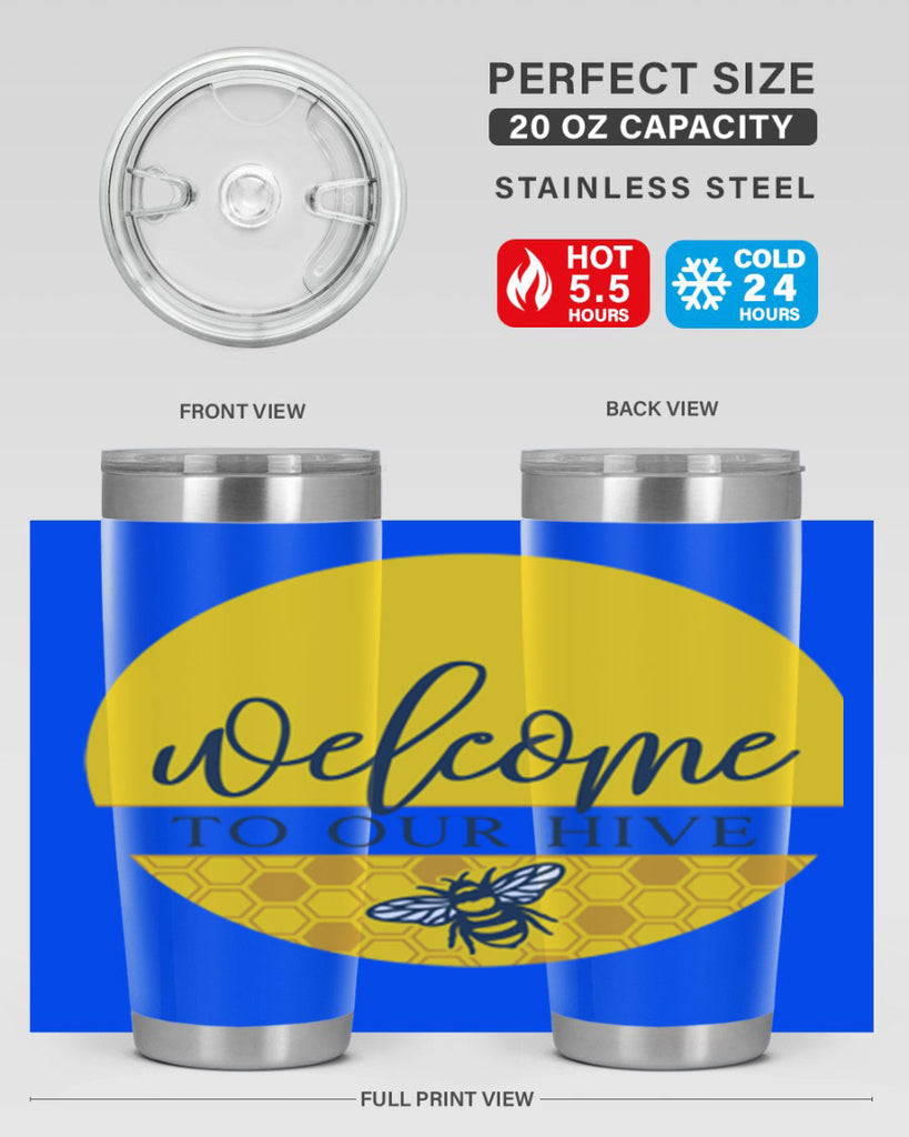 Welcome to our Hive complete yellow590#- spring- Tumbler