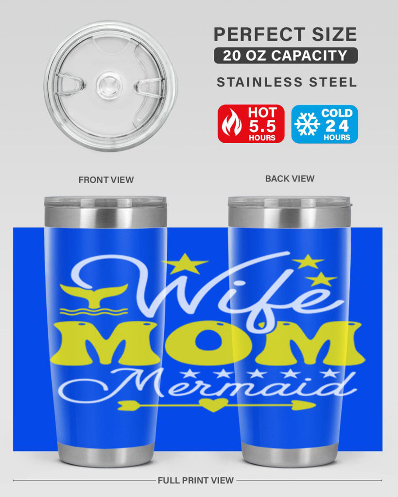 Wife Mom Mermaid 669#- mermaid- Tumbler