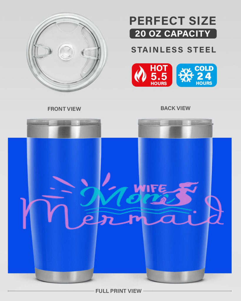 Wife Mom Mermaid 672#- mermaid- Tumbler