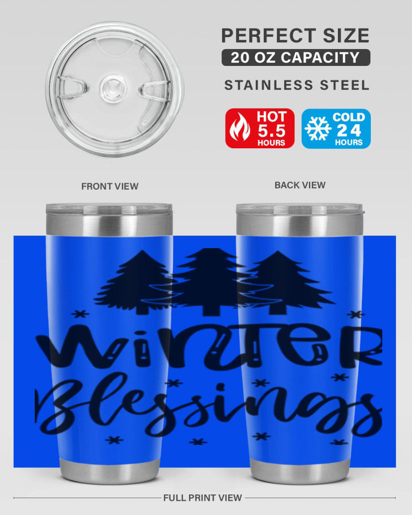 Winter Blessings 489#- winter- Tumbler