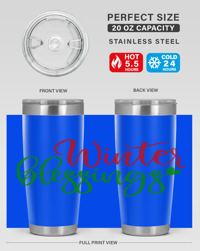 Winter Blessings 492#- winter- Tumbler