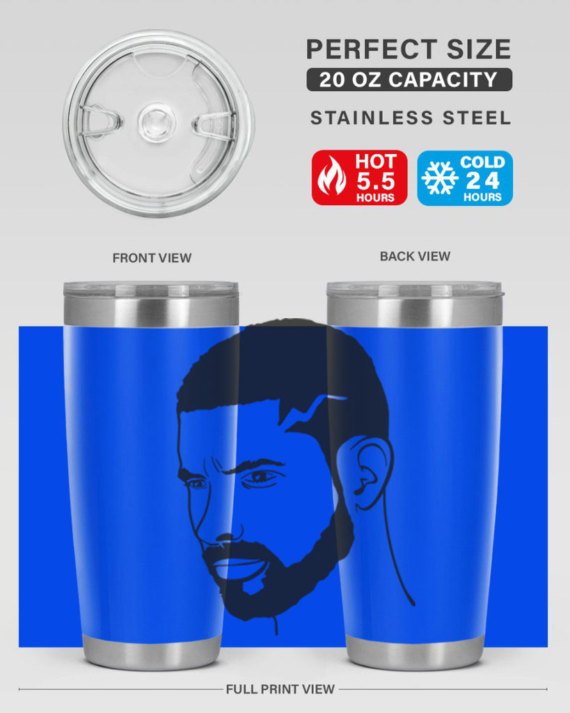 beardman 56#- black men - boys- tumbler