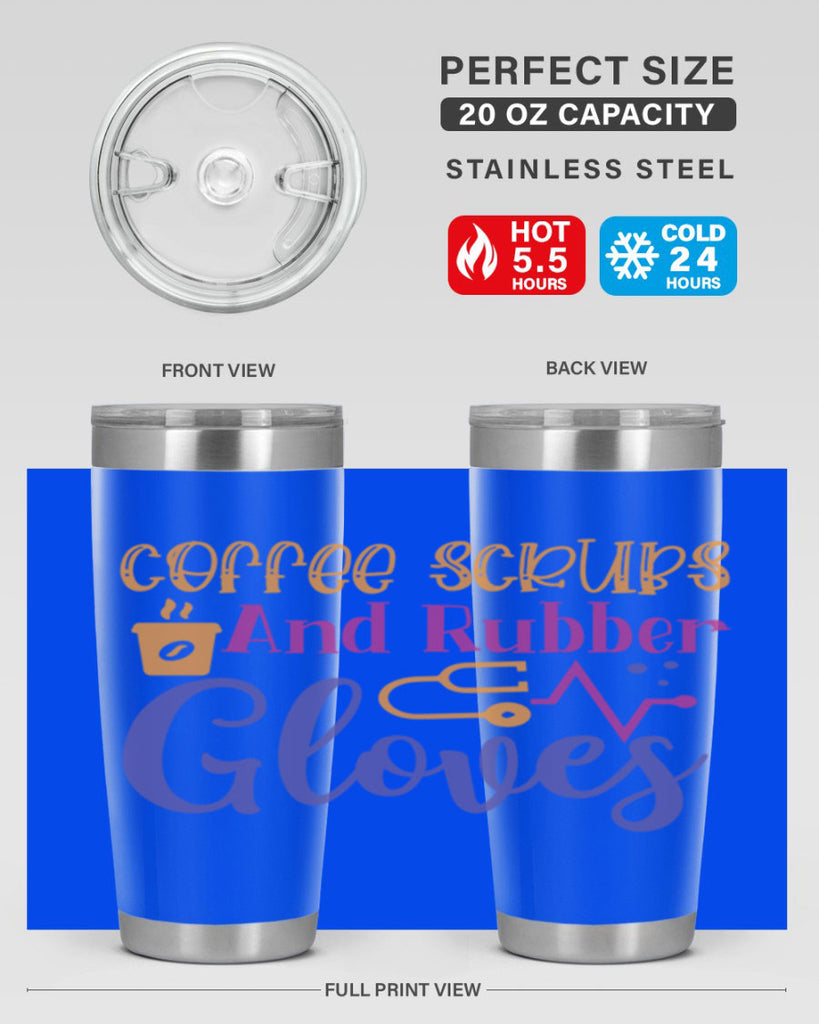 coffee scrubs and rubber gloves Style 392#- nurse- tumbler