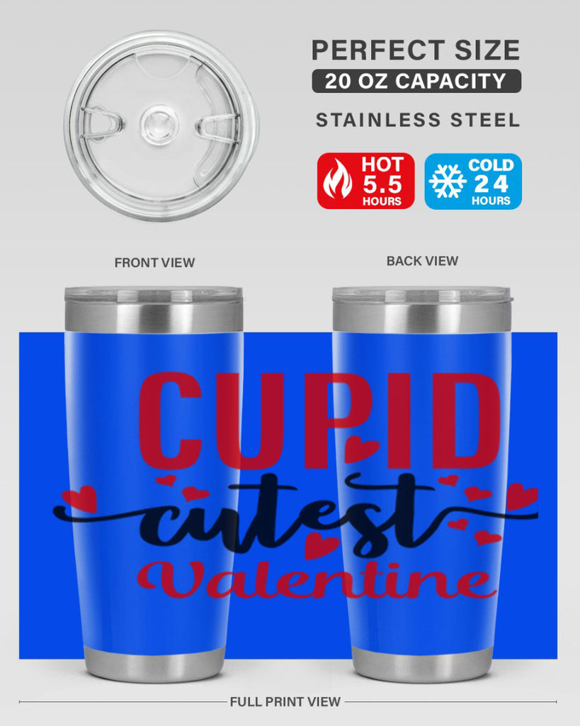 cupid cutest valentine 72#- valentines day- Tumbler