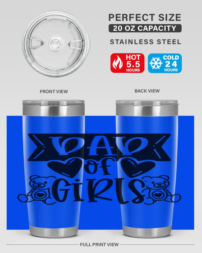 dad of girls 60#- fathers day- Tumbler
