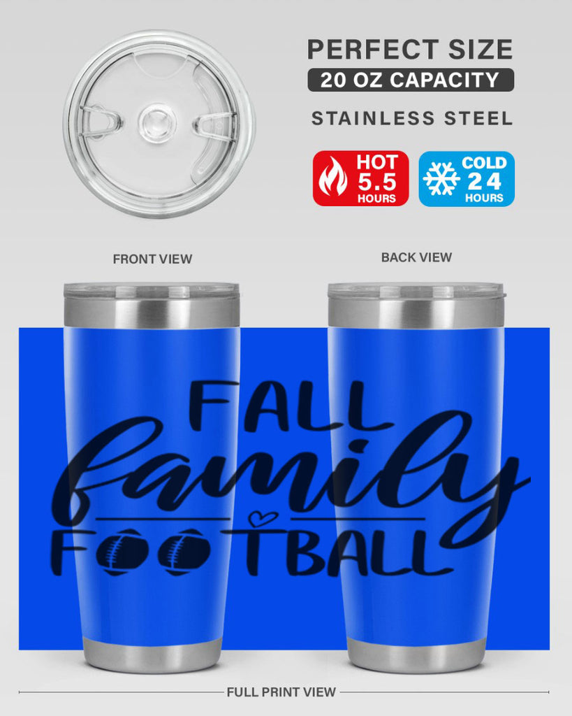 fall family football 100#- fall- Tumbler
