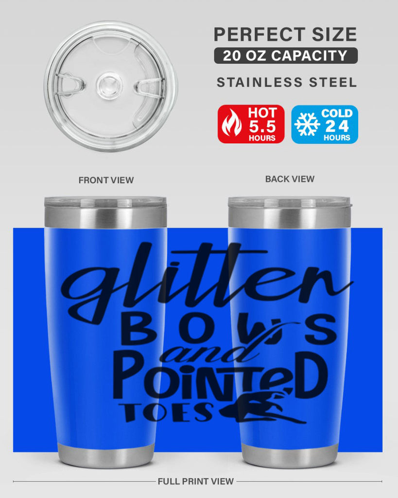 glitter bows and pointed toes 42#- ballet- Tumbler