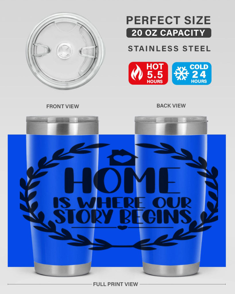home is where our story begins 13#- home- Tumbler