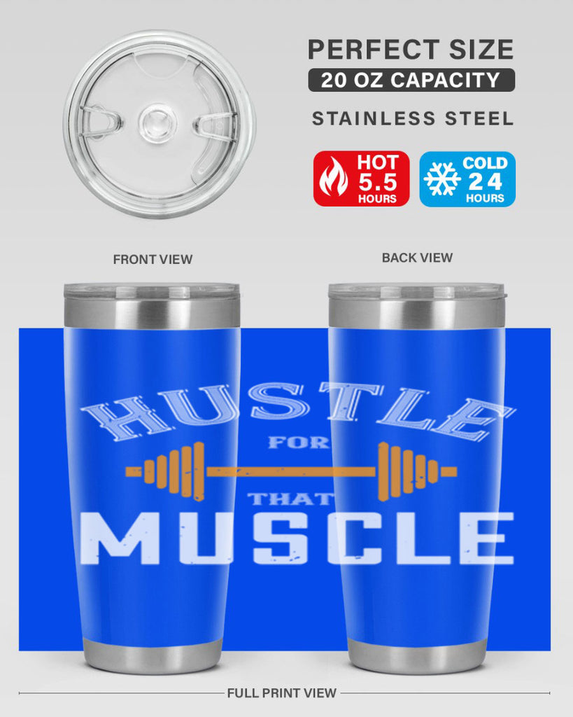 hustel for that muscle 92#- gym- Tumbler