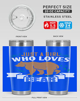 just a girl who loves bear 19#- Bears- Tumbler