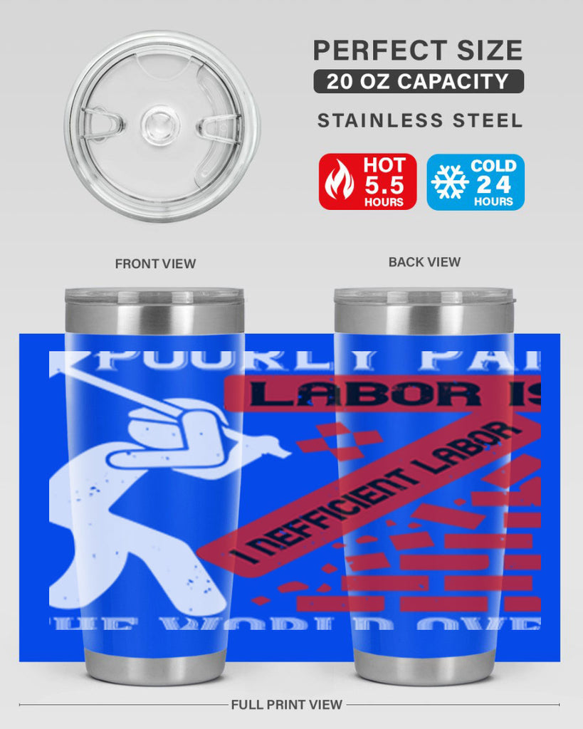 poorly paid labor is inefficient labor the world over 19#- labor day- Tumbler