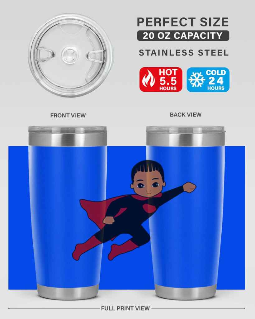 super kid 16#- black men - boys- tumbler