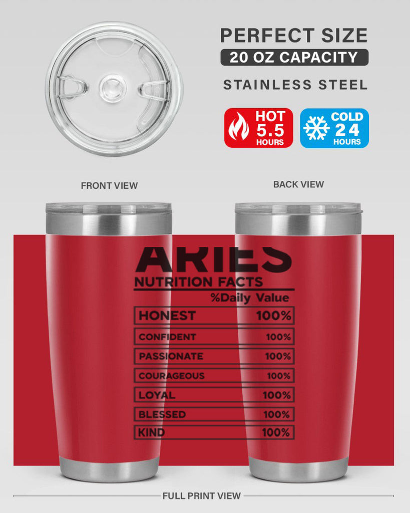 Aries Nutrition Facts 97#- zodiac- Tumbler