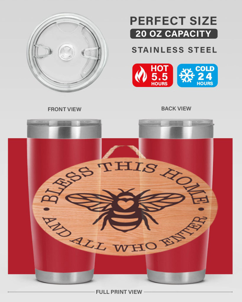 Bless this Home Bee Mockup58#- spring- Tumbler