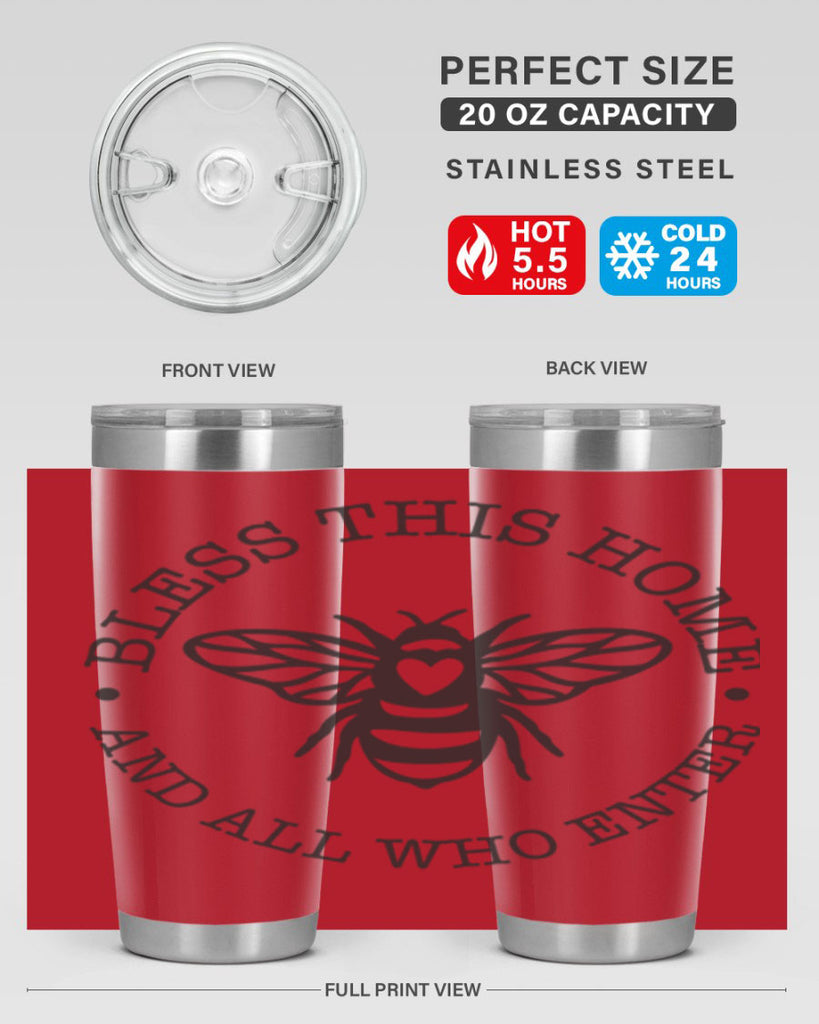 Bless this Home Bee59#- spring- Tumbler