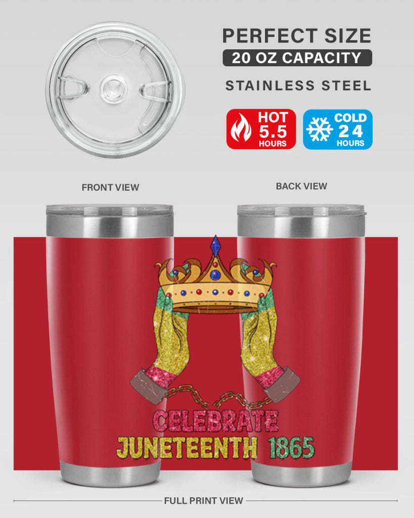 Celebrate Juneteenth 1865 Crown Designs 2#- Juneteenth- tumbler