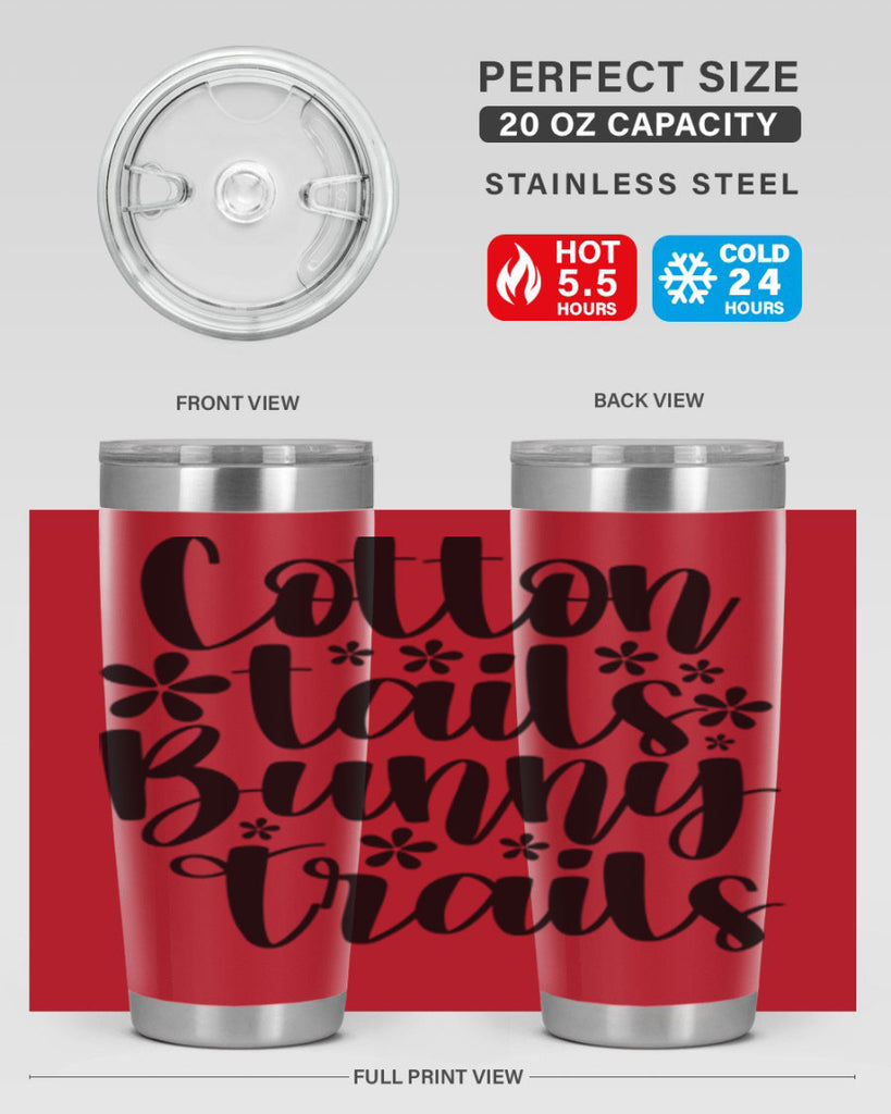 Cotton tails bunny trails  113#- spring- Tumbler