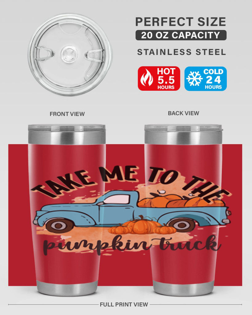 Fall Pumpkin Truck 128#- fall- Tumbler