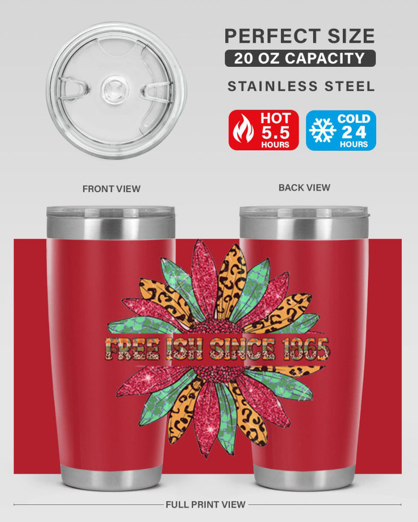 Freeish Since 1865 Sunflower Juneteenth 15#- Juneteenth- tumbler