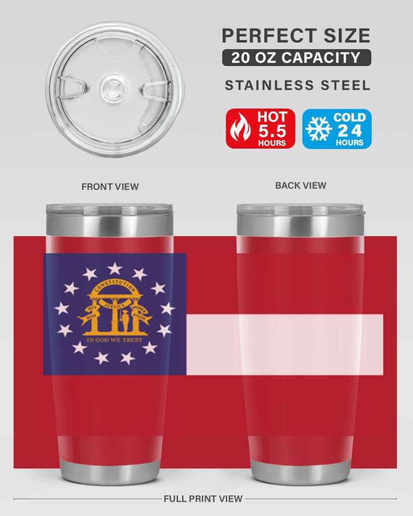 Georgia 42#- Us Flags- Tumbler