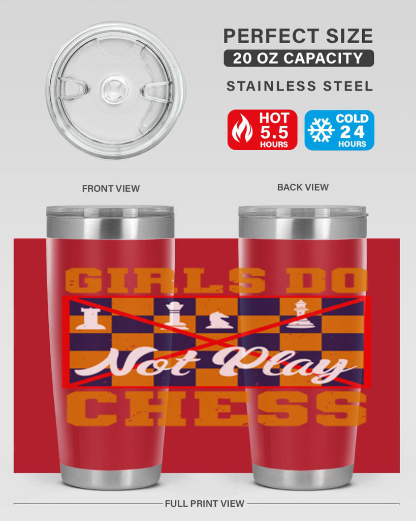 Girls do not play chess 49#- chess- Tumbler