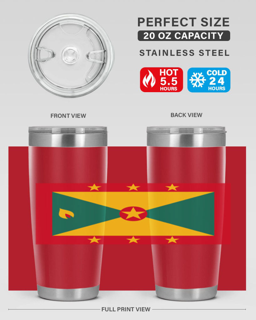 Grenada 130#- world flags- Tumbler