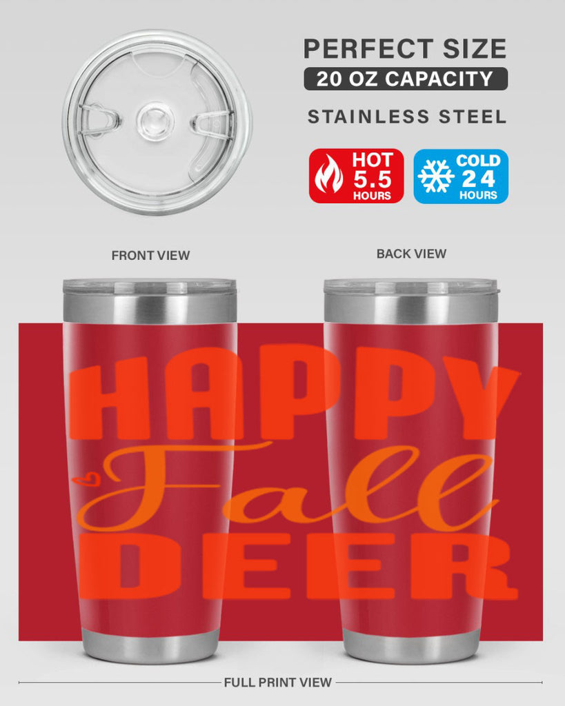 Happy Fall Deer Design 218#- fall- Tumbler