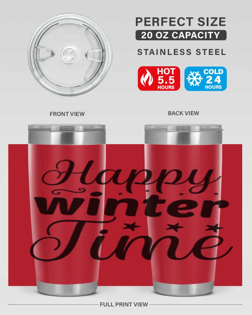 Happy Winter Time 133#- winter- Tumbler