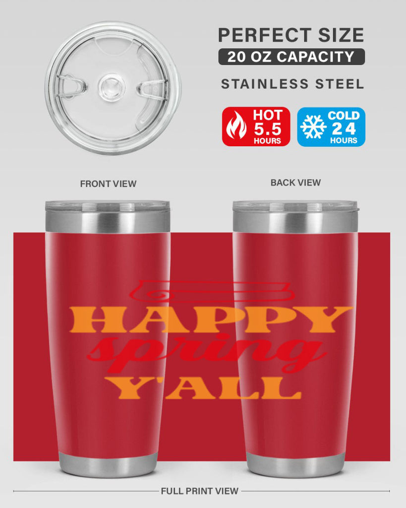 Happy spring y'all 166#- spring- Tumbler