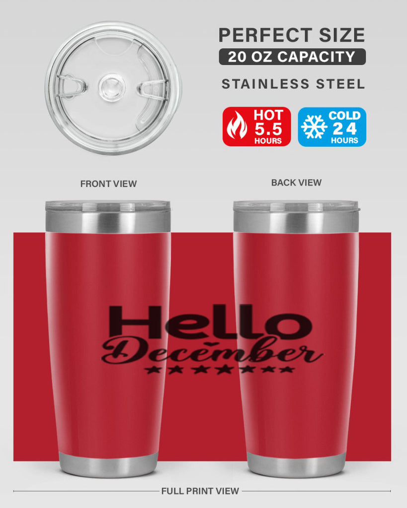 Hello December 156#- winter- Tumbler