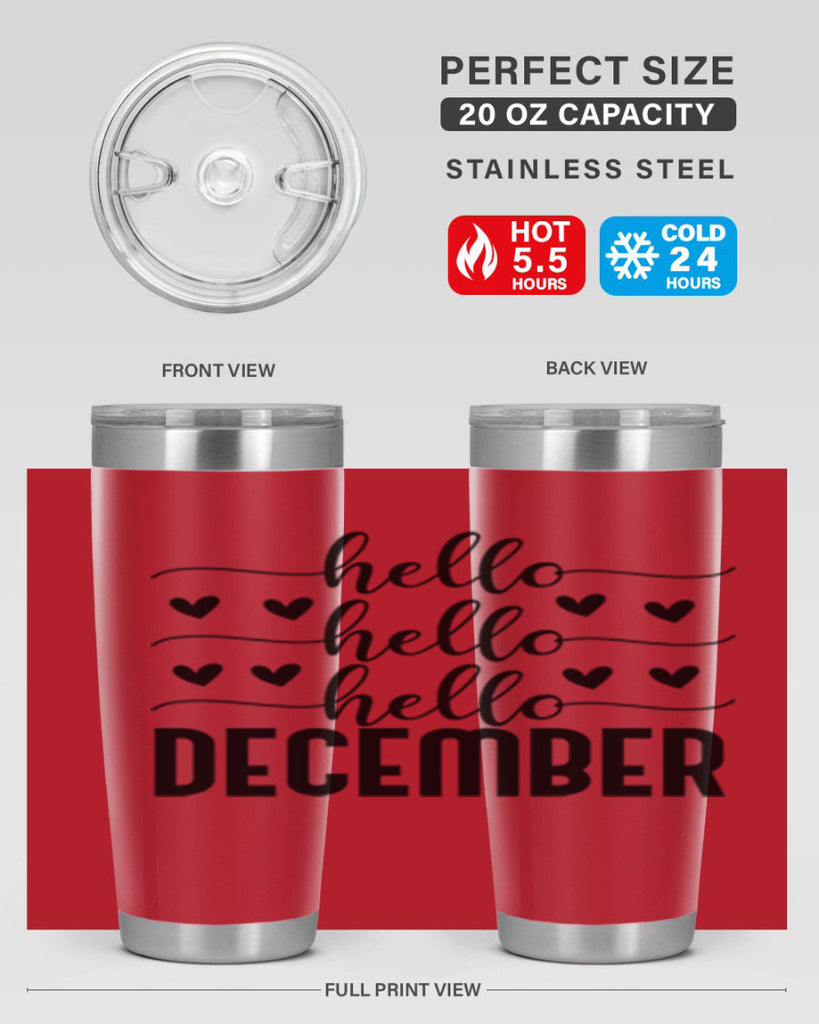 Hello December 157#- winter- Tumbler
