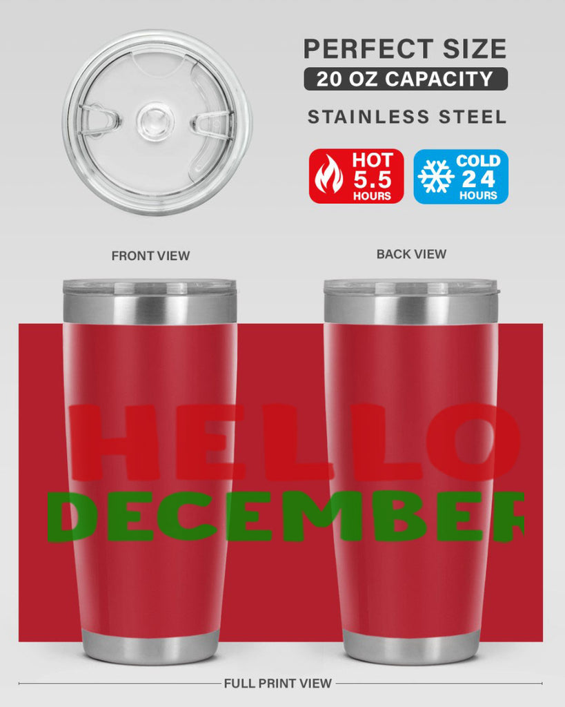 Hello December 158#- winter- Tumbler