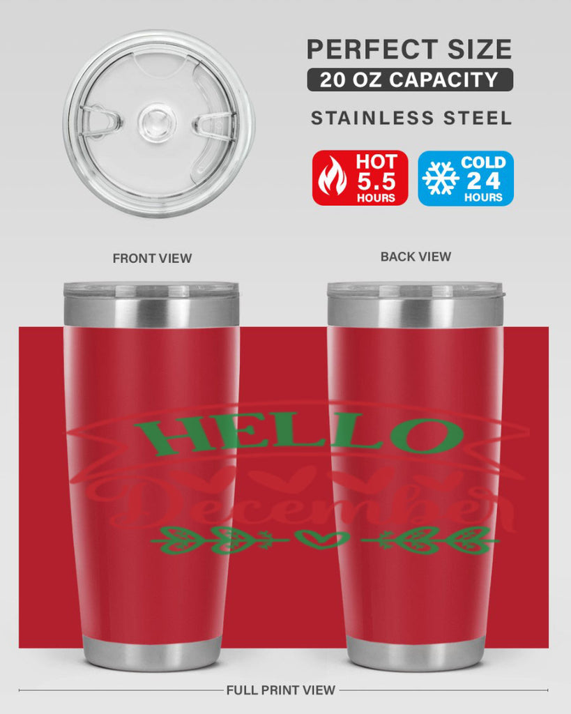 Hello December 159#- winter- Tumbler
