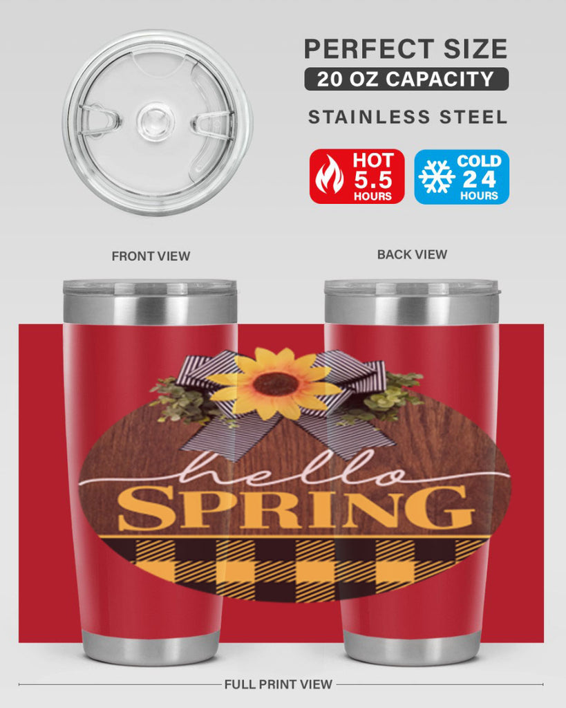 Hello Spring plaid Mockup 204#- spring- Tumbler
