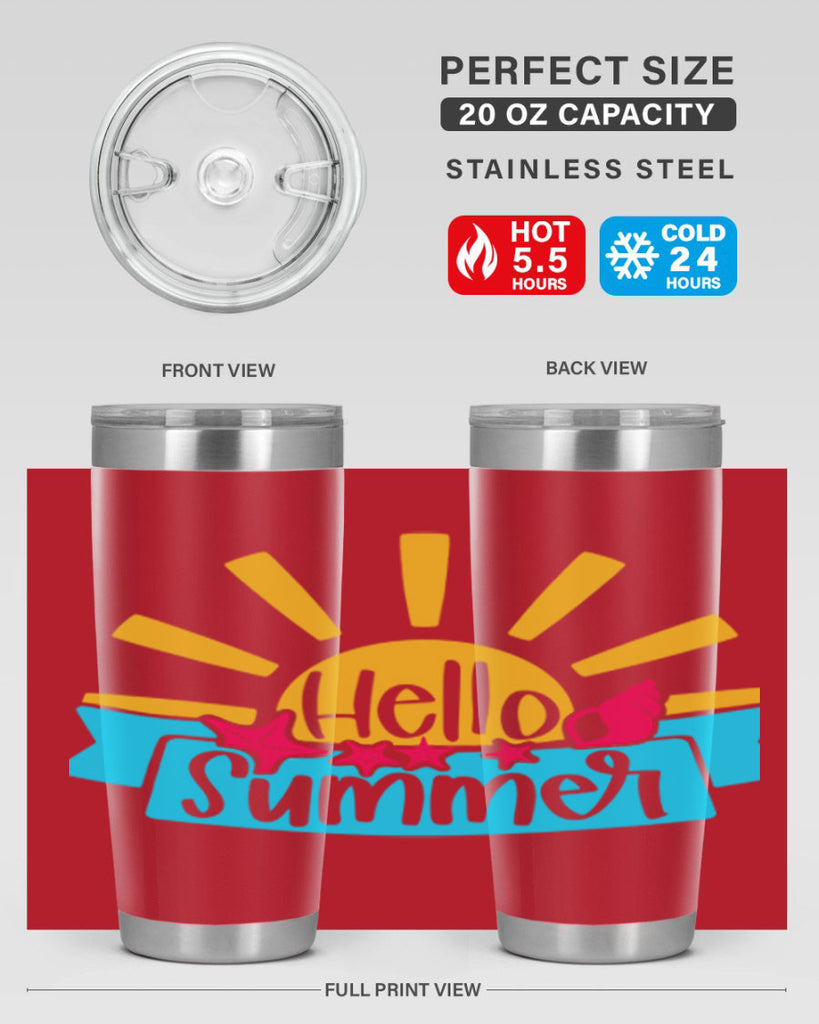 Hello Summer Style 38#- summer- Tumbler