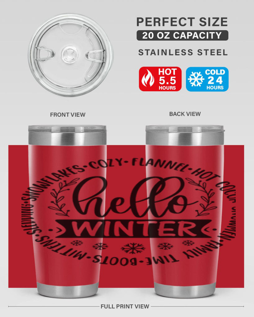 Hello Winter 163#- winter- Tumbler