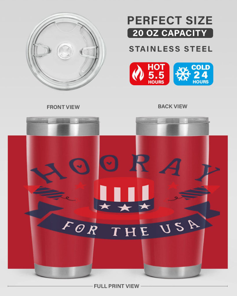 Hooray for the usa Style 42#- Fourt Of July- Tumbler