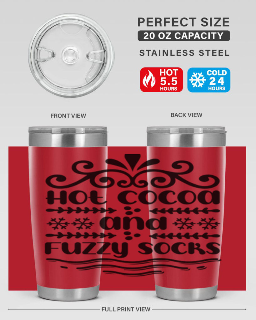 Hot Cocoa and Fuzzy Socks 219#- winter- Tumbler