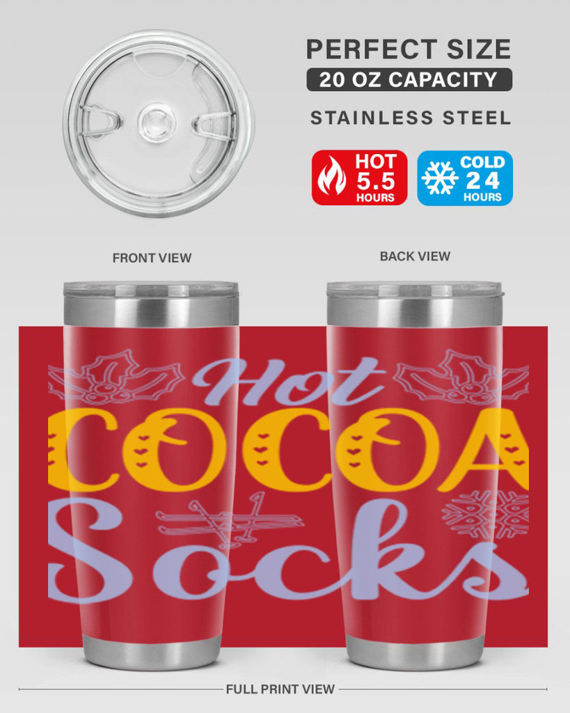 Hot cocoa socks211#- winter- Tumbler