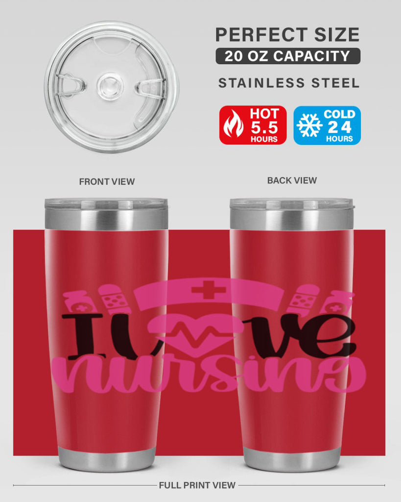 I Love Nursing Style Style 171#- nurse- tumbler