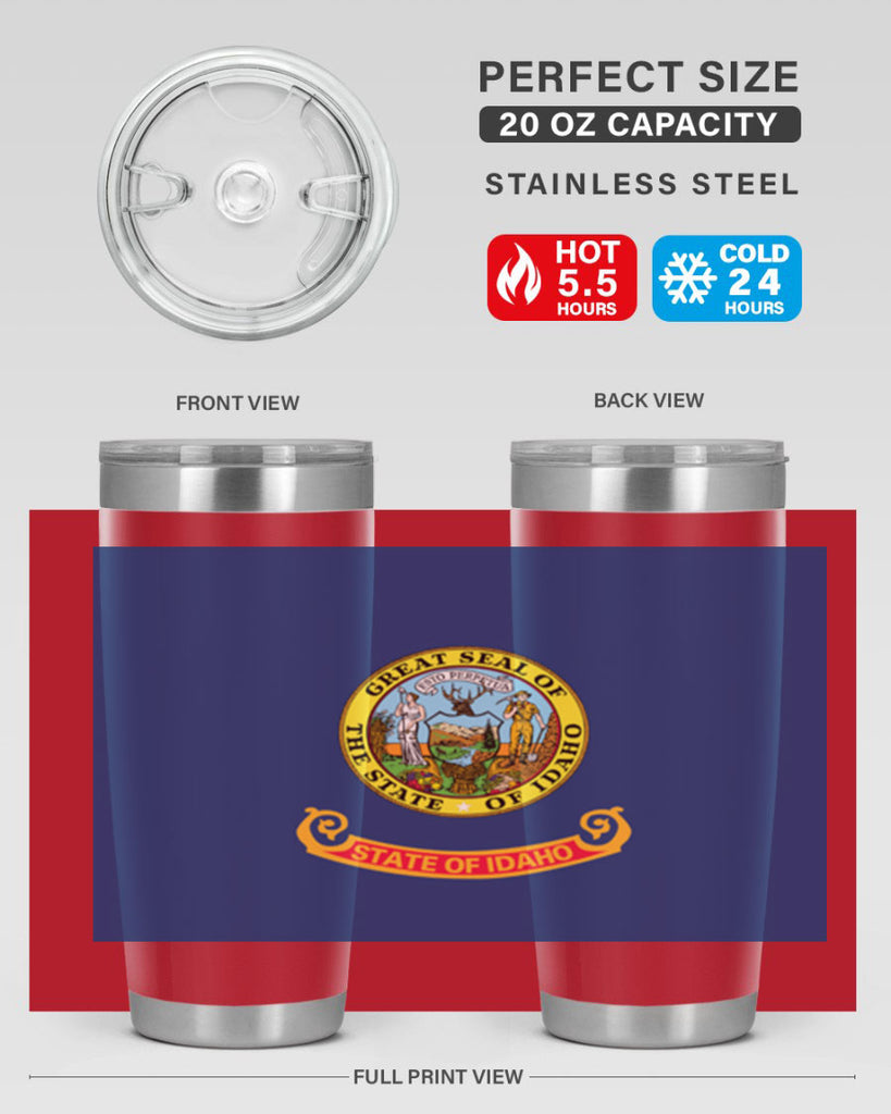 Idaho 40#- Us Flags- Tumbler