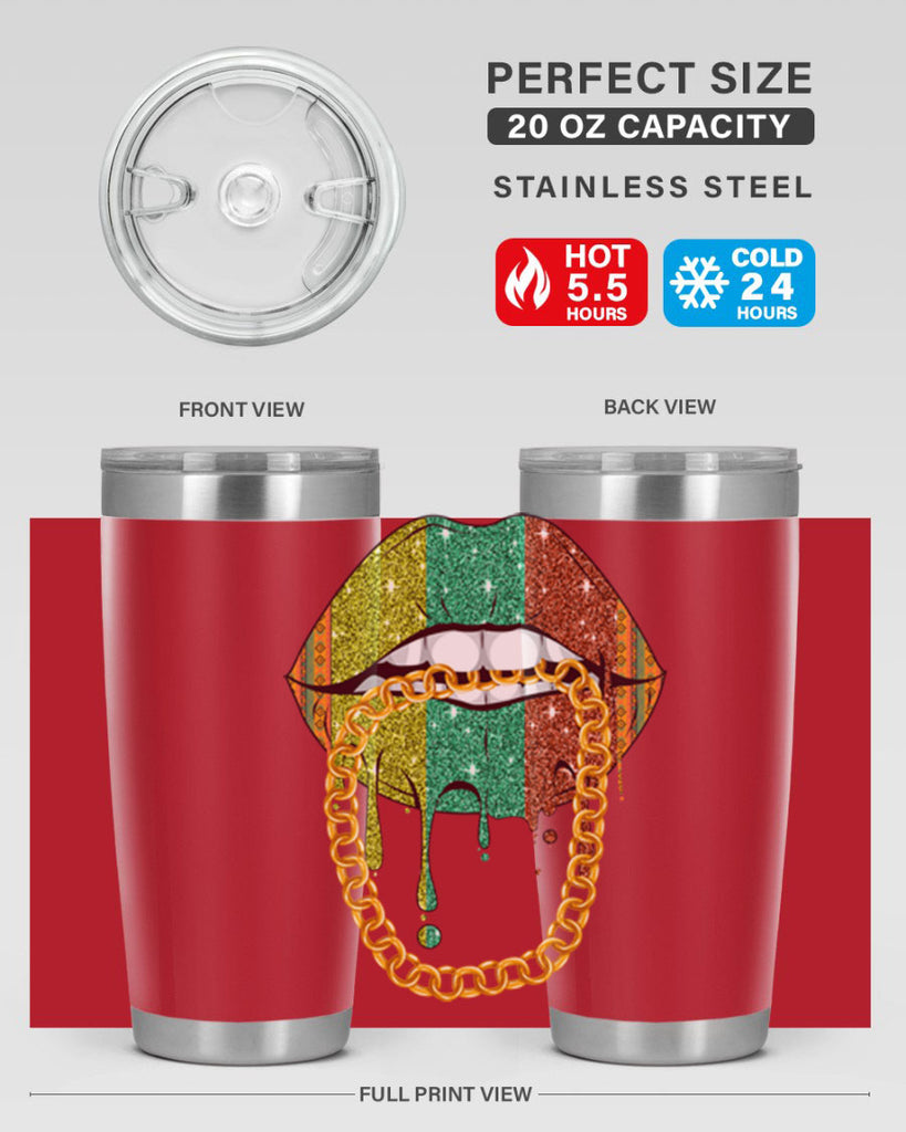 Juneteenth Women Melanin Girl Lips Png 25#- Juneteenth- tumbler