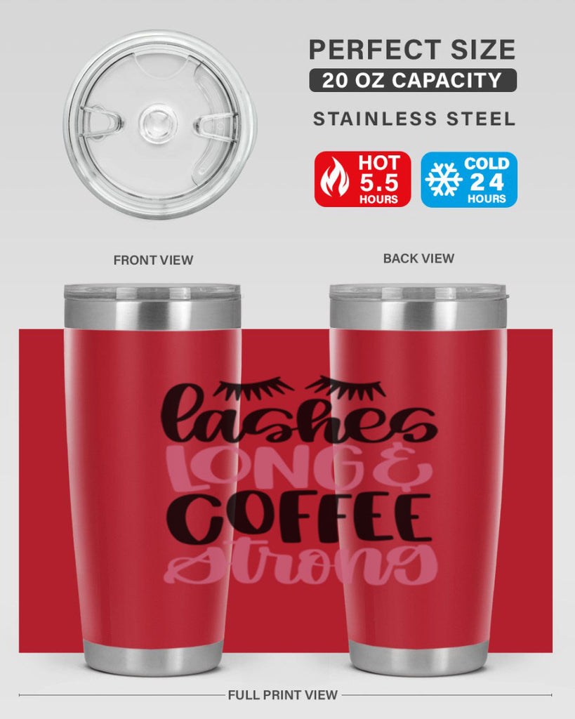 Lashes Long Coffee Strong Style 67#- make up- Tumbler