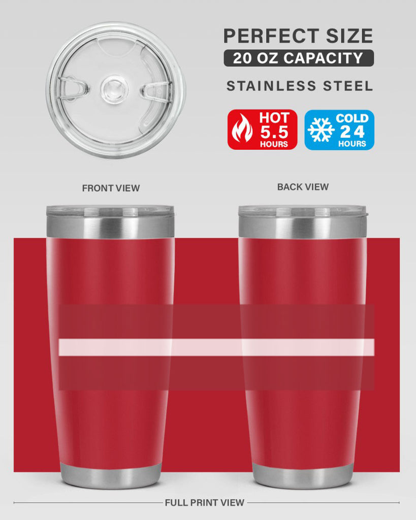 Latvia 104#- world flags- Tumbler
