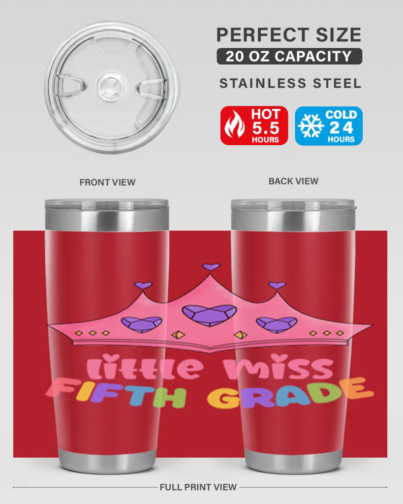 Little Miss 5th Grade 18#- 5th grade- Tumbler