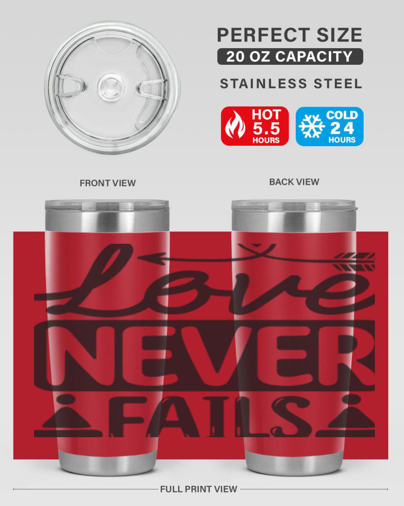 Love never fails 317#- winter- Tumbler