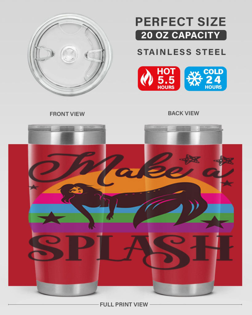 Make a splash 313#- mermaid- Tumbler