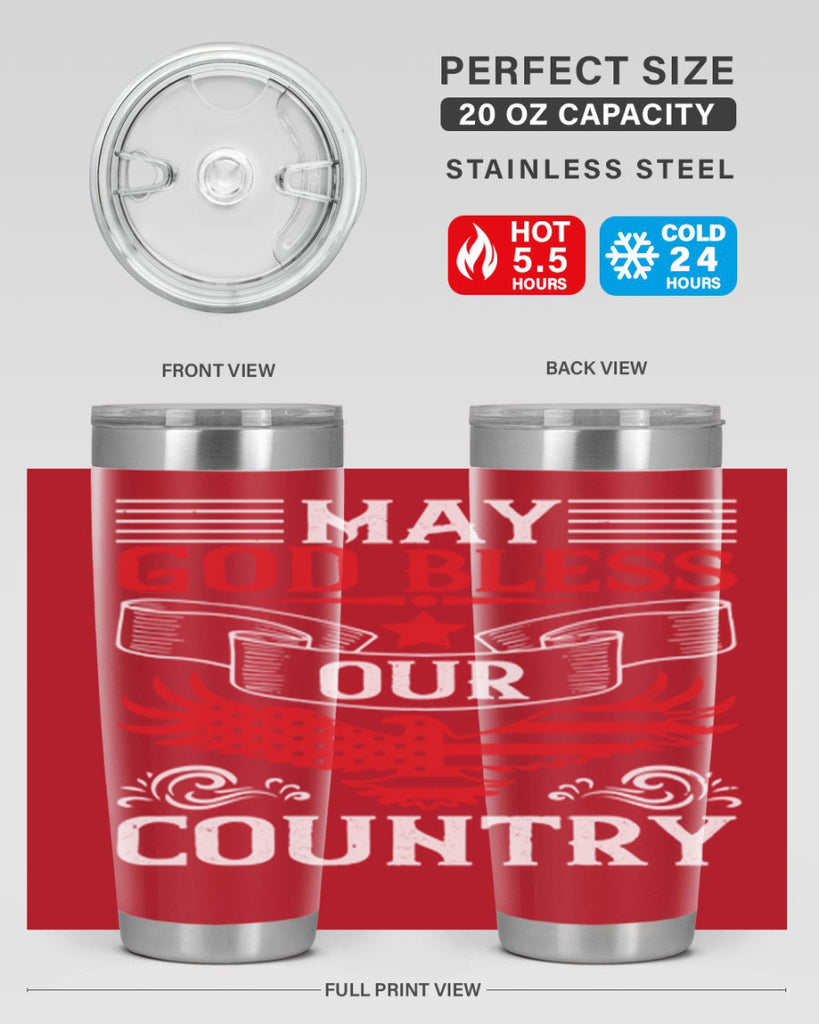 May God bless our country Style 133#- Fourt Of July- Tumbler
