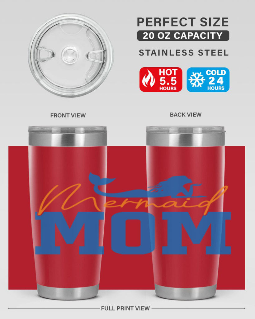 Mermaid Mom 375#- mermaid- Tumbler