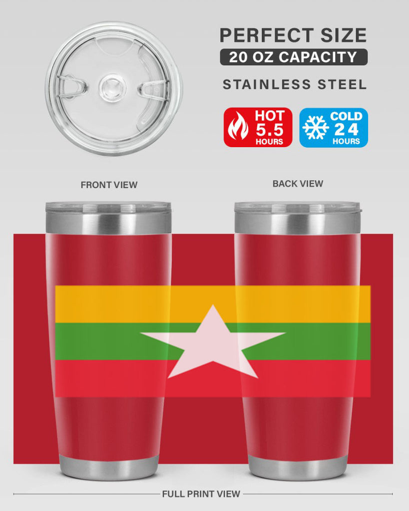 Myanmar 79#- world flags- Tumbler